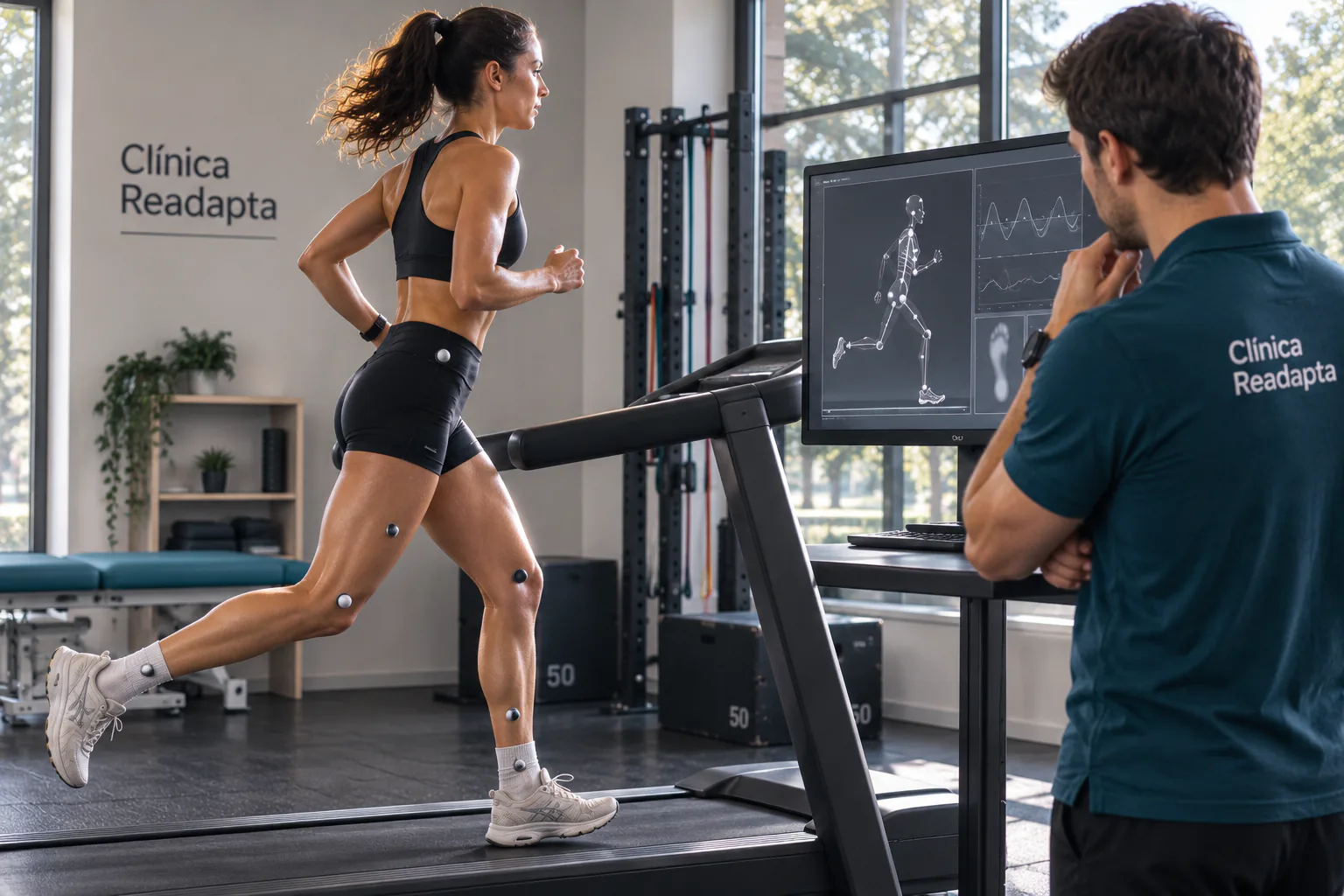 Análisis biomecánico de carrera en cinta